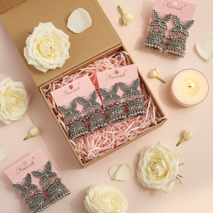 Oxidized Butterfly Jhumka